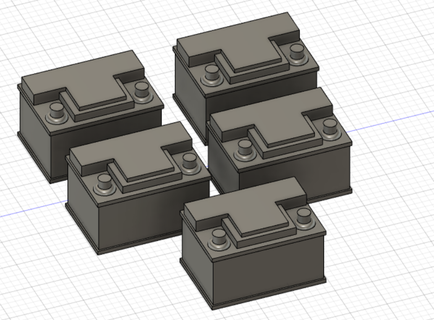 1 18 batterie de voiture car battery diecast diorama model reduced garage tool automotive mecanique scale mechanics tools 3d print model - Mito3D