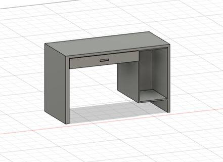 1 18 bureau b desk diecast 3d print model - Mito3D