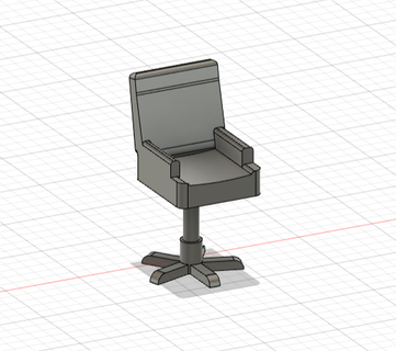 1 18 chaise ufficio sedia pressofuso 3d print model - Mito3D