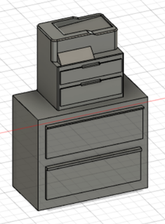 1 18 classeur avec imprimante document folder printer diecast diorama model reduced garage tool car automotive mecanique scale mechanics tools 3d print model - Mito3D
