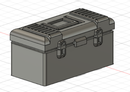1 18 coffre outil portatif style portable boîte moulé pression diorama modèle réduit garage voiture automobile mecanique échelle mécanique outils tronc 3d print model - Mito3D