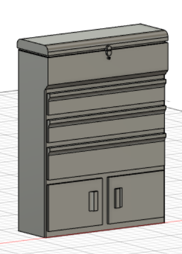 1 18 cofre outil estilo herramienta caja fundido presión diorama modelo reducido garaje coche vehiculo automotor mecánico escala mecánica maletero herramientas 3D print model - Mito3D