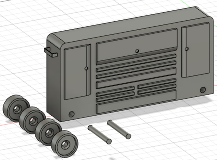 1 18 coffre outil sur roue tool box wheels diecast diorama model reduced garage car automotive mecanique scale mechanics tools trunk chest 3d print model - Mito3D