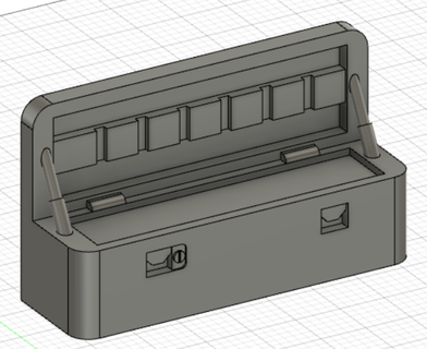 1 18 coffre portatif style portable boîte outils moulé pression diorama modèle réduit garage outil voiture automobile mecanique échelle mécanique tronc 3d print model - Mito3D