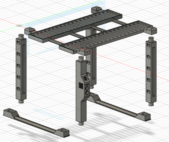 1 18 elevador 4 postes postar garagem lift diecast diorama modelo reduzido ferramenta carro automotivo mecânico escala mecânica Ferramentas 3D print model - Mito3D