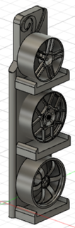 1 18 presentoir de roue wheel display diecast diorama model reduced garage tool car automotive mecanique scale mechanics 3d print model - Mito3D