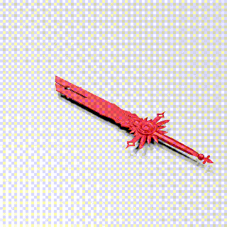 1 ölçek kılıç büyük silah yakın dövüş bıçak ağzı fantezi şövalye bıçaklı oyun çelik Sanat kesme düşük poli tam boy skala 3d print model - Mito3D