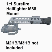 1 surefire hellfighter mount spotlight tool browning m2hb m3hb machine gun 3d print model - Mito3D