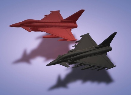 1 200 eurofighter ef2000 tifone aeromobili modello miniatura gioco guerra combattente 3d print model - Mito3D
