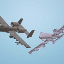 1 200 fairchild republic 10 coup tonnerre ii avion modèle miniature jeu guerre 3d print model - Mito3D
