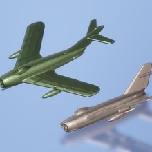 1 200 mikoyan gurevich mig 17 avion modèle miniature jeu guerre 3d print model - Mito3D
