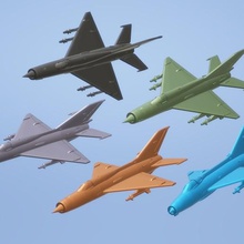 1 200 mikoyan-gurevich mig-21 aircraft model miniature wargame 3d print model - Mito3D