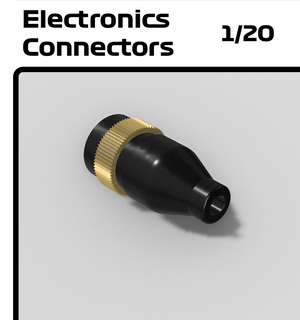 1 20 electrónica conectores Arte formula1 escala modelo partes detalle electrónico 24 3d print model - Mito3D