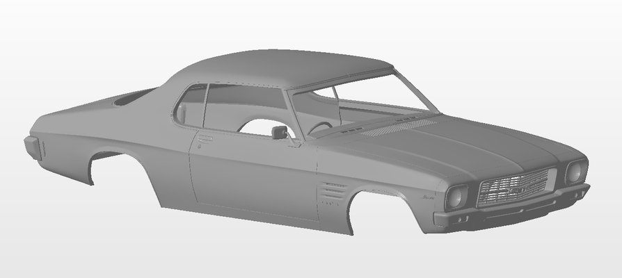 1 24 1971 holden kingswood hq monaro gts - scale-bodies australian muscle car vehicle body aussie 3d print model - Mito3D