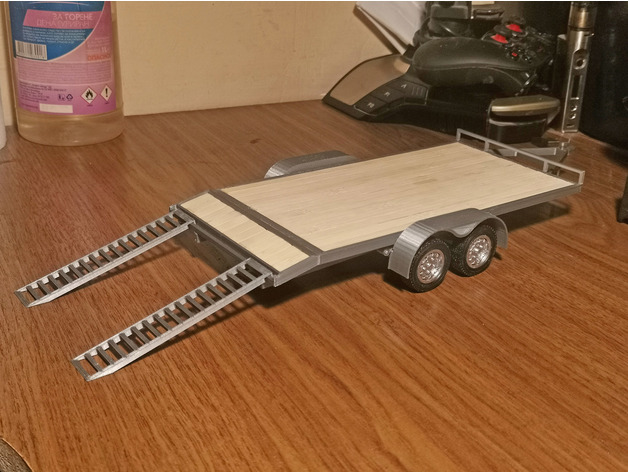 1 24 tractor remolque rc coche vehiculo camión camiones artilugio rampas 3D print model - Mito3D