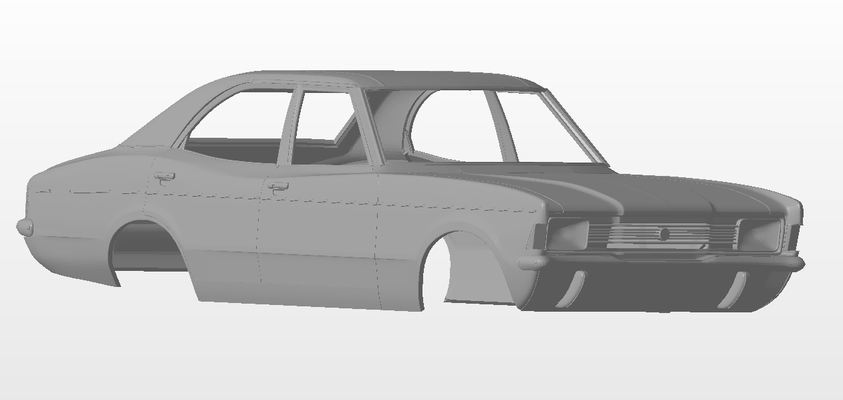 1 24 ford cortina td - scale-bodies coupe falcon australian muscle car vehicle body aussie 3d print model - Mito3D