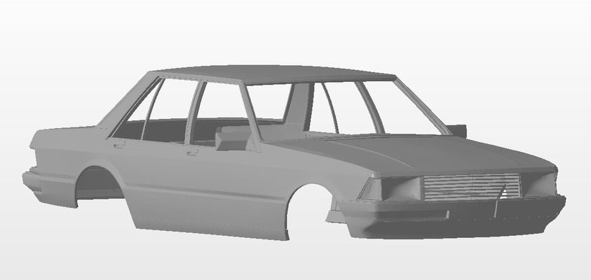 1 24 ford falcon xd - scale-bodies gt xa xb xc coupe australian muscle car vehicle body aussie 3d print model - Mito3D