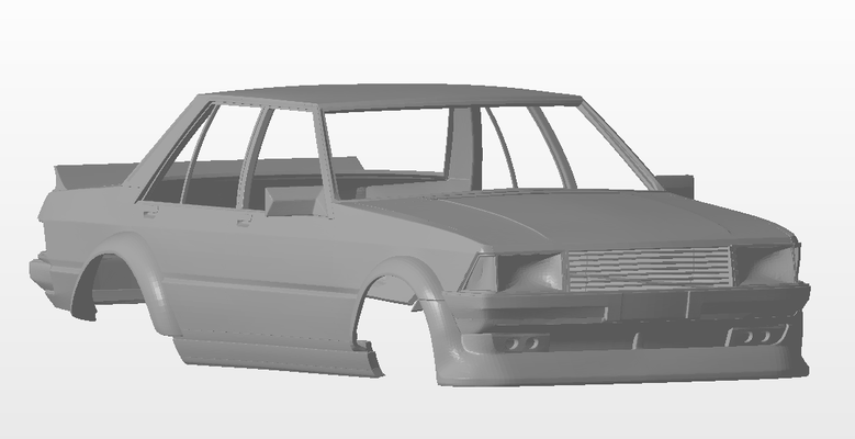 1 24 ford falcon xd race kit - scale-bodies gt xa xb xc coupe australian muscle car vehicle body aussie 3d print model - Mito3D
