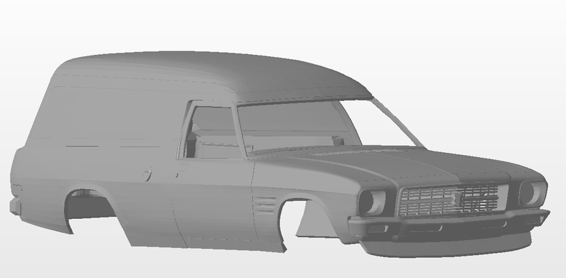 1 24 holden kingswood hq sandman - scale-bodies maloo monaro gts australian muscle car vehicle body aussie 3d print model - Mito3D