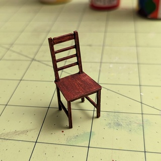 1 24 ladder back sandalye merdiven sırtı oyuncak bebek evi ölçek model 3d print model - Mito3D