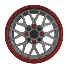 1 24 scale 15 sparco ns2 aoshima tamiya wheel rims 3dprint volkracing 124scale scalemodel 124wheel te37 3d print model - Mito3D