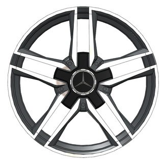 1 24 scale 19 amg wheel mercedes e63 Various 1:24 aoshima tamiya wheel rims 3dprint volkracing 124scale scalemodel 124wheel te37  3d print model - Mito3D