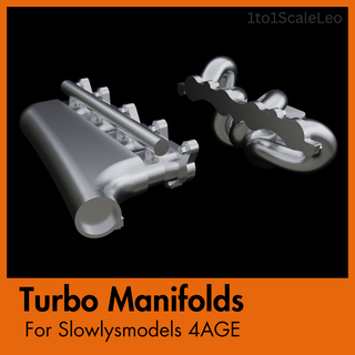 1 24 scale 4age engine turbocharged parts 25 toyota tubro i6 race 3d print model - Mito3D