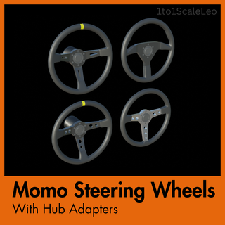 1 24 scale aftermarket momo steering wheels Various 1/24 1:24 1/25 1:25 interior performance custom wheel 3d print model - Mito3D