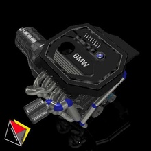 1 24 scala b58 motore turbo BMW modello kit tamiya aoshima pressofuso Europa macchina miniatura 3d print model - Mito3D