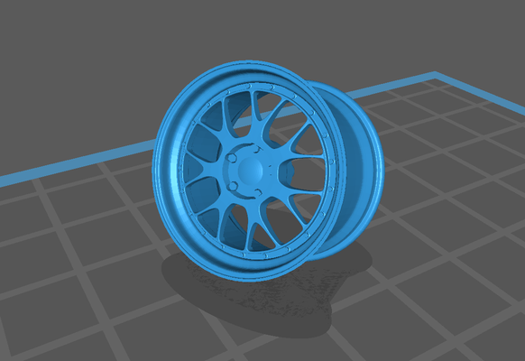 1 24 scala bbs lm r 18 pollice ruote cerchi pneumatico ricambi auto modellino in carwheels cardesign modellazione 3d print model - Mito3D