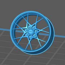 1 24 scale bbs wheels 18 inch - oem porsche whells 3d print model - Mito3D