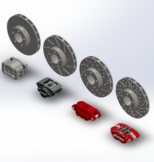 1 24 scale disk brake collection 20 3d print model - Mito3D