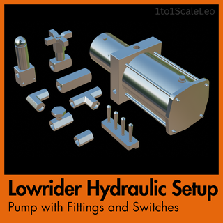 1 24 scale lowrider hydraulic setup 3d print model - Mito3D