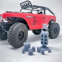 1 24 scale oil product collection game gas  scale truck rc garage nomad red offroad 4x4 jerry oildisplay scx24 tin