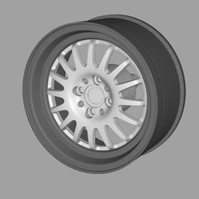 1 24 scala sprint Hart cerchio 16 pollice modellino in macchina cerchi settore automobilistico modello ruote 3d print model - Mito3D