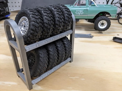 1 24 scale tire rack Various scx24 rc accessory 3d print model - Mito3D