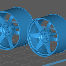 1 24 scale volk rays wheels 19 inch - mk4 supra 3d print model - Mito3D
