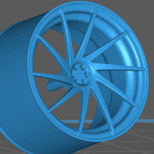 1 24 scale vossen wheels 19 inch 3d print model - Mito3D