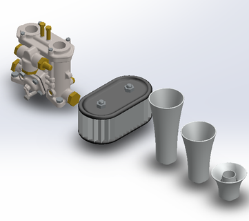 1 24 scale weber carburetor & intakes file pack Game 3d print model - Mito3D