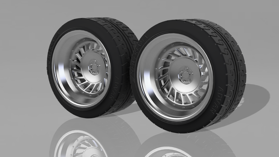 1 24 sk sk03 tuner wheels 26 mm scale model cars euro 3d print model - Mito3D