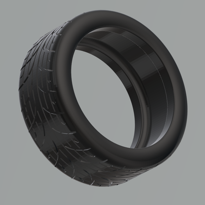 1 24 tires 265x30 r19 rims 19 inch x10j 3d print model - Mito3D