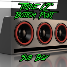 1 24 tripler 12 Port boîte l'audio caisson basses diorama 3d print model - Mito3D