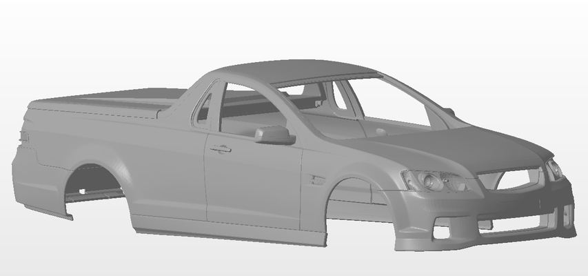 1 24 ve holden commodore ute - scale-bodies maloo monaro gts australian muscle car vehicle body aussie 3d print model - Mito3D