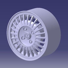 1 24 vw golf mk1 turbine wheels 1/24 1/25 hasegawa tamiya fujimi aoshima revell amt modelcar diecast wheel rim tire 3d print model - Mito3D