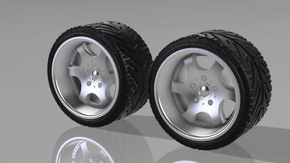 1 24 kaynak Bazreira 26 mm vip stil tekerlekler ölçek model arabalar Çarşı büyük 3d print model - Mito3D