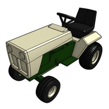 1 25 tractor de jardín modelo gt1 juego vehículos el 3d print model - Mito3D