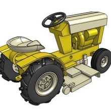 1 25 gt5 mower deck various tractor garden equipment 3d print model - Mito3D