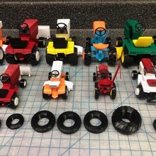 1 25 gt massive tire collection tractor garden equipment 3d print model - Mito3D