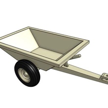 1 25 gt model work cart tractor garden equipment fork lift 3d print model - Mito3D
