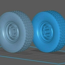 1 25 m1008 cucv wheels 1/24 1/25 hasegawa tamiya aoshima revell amt modelcar diecast 3d print model - Mito3D